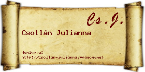Csollán Julianna névjegykártya