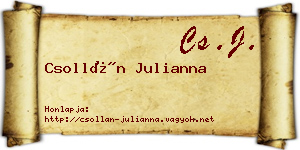 Csollán Julianna névjegykártya