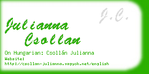 julianna csollan business card