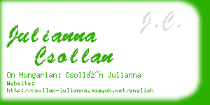 julianna csollan business card